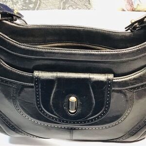 Brahmin Black Leather Shoulder Bag